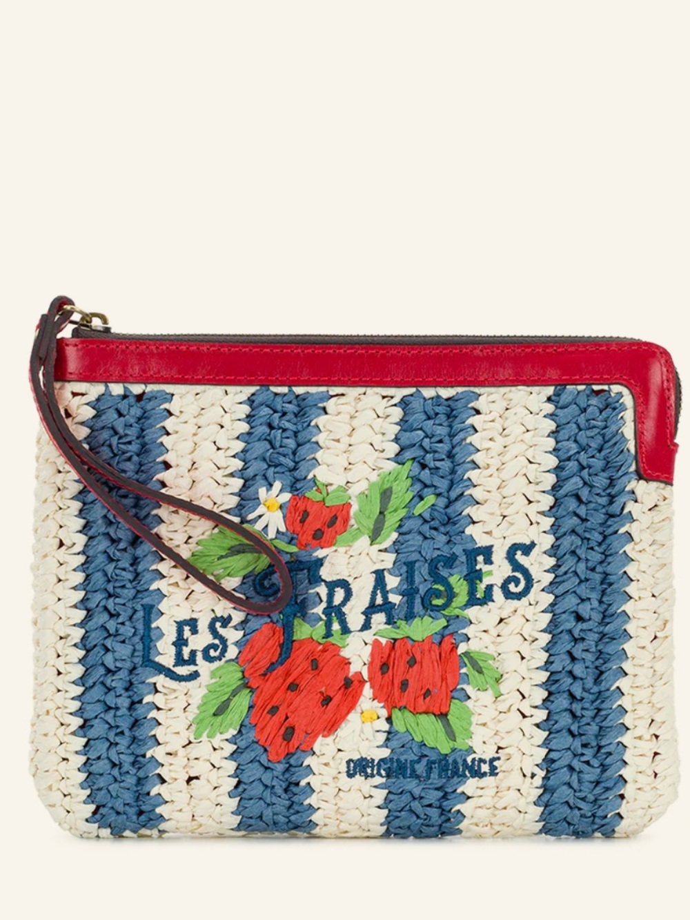 Patricia Nash Les FRAISES strawberry Wristlet clutch NWT - Picture 13 of 16